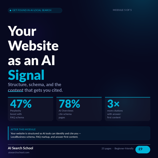 Module 5: Your Website as an AI Signal — Get Found in AI Local Search